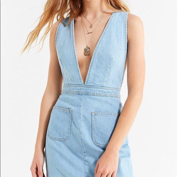 Urban Outfitters Dresses & Skirts - Urban Outfitters Plunge Denim Dress